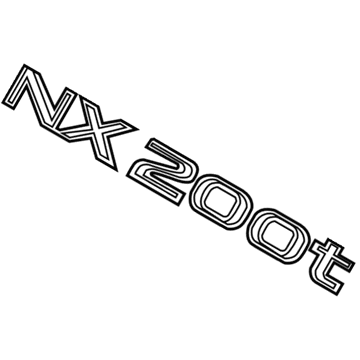 Lexus 75443-78020 Back Door Name Plate, No.2