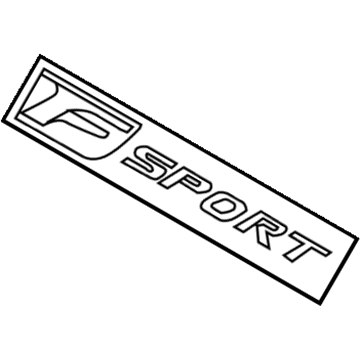 Lexus 75446-78010 Rear Trunk F-Sport Logo Badge Emblem