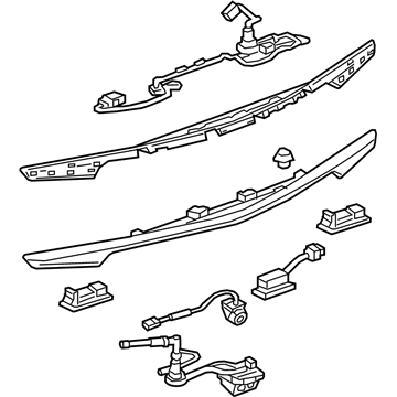 GM 84393077 APPLIQUE ASM-RR CLSR CTR W/LIC PLT LP *GALVANO SILVV