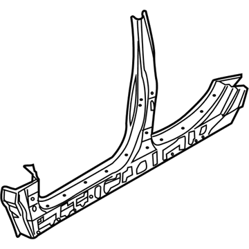 BMW 41-21-7-111-325 Column B With Left Rocker Panel
