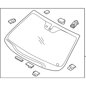 Kia 86110C6040 Windshield Glass Assembly