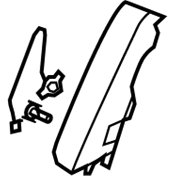 GM 25897897 Molding Asm-Windshield Side Garnish *Ebony