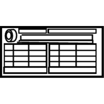 Lexus 42661-30890 Label, Tire Pressure Information