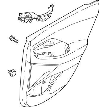 Hyundai 83307-G3000-MPP Panel Assembly-Rear Door Trim, LH