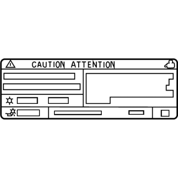 Toyota 88723-62020 AC Label