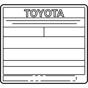 Toyota G9131-62030 Emission Label