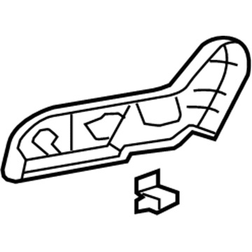 Honda 81238-TA0-A01ZA Cover, R. Reclining (Outer) *NH167L* (GRAPHITE BLACK)