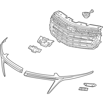 GM 85573308 GRILLE ASM-FRT UPR *BLACK ICE CHM
