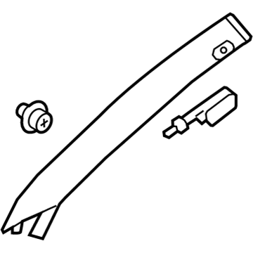Honda 84151-TVA-C01ZB Garnish Assy., L. FR. Pillar *NH836L* (WISTERIA LIGHT GRAY)