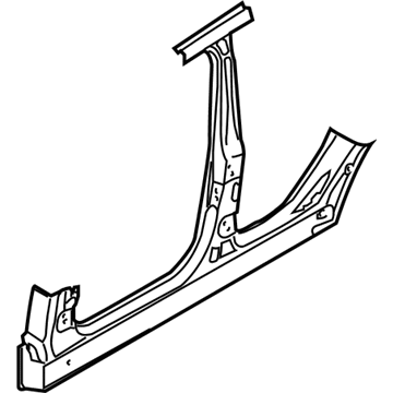 BMW 41-00-3-449-761 Column B With Left Rocker Panel