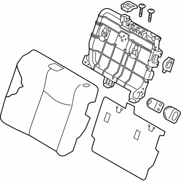Nissan 88650-5SA0C Back Assy-Rear Seat, LH