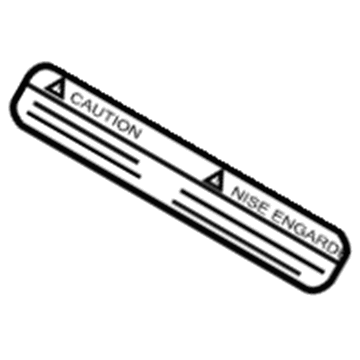 Nissan 21599-ZT50A Label-Caution, Motor Fan