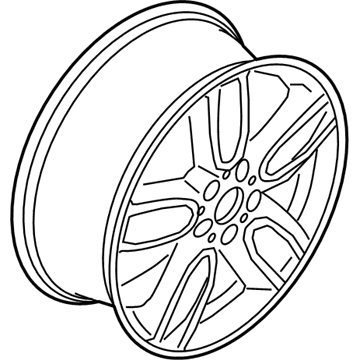 BMW 36-11-6-855-115 Disc Wheel, Light Alloy, Polished, Black