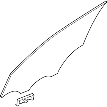 Hyundai 82410-CW000 GLASS ASSY-FRONT DOOR, LH
