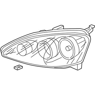 Acura 33101-S6M-A51 Passengers Headlight