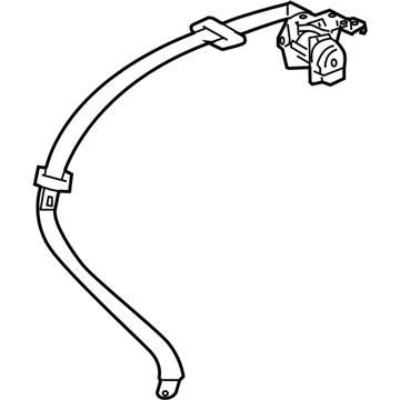 Lexus 73350-50220-A0 Belt Assy, Rear Seat 3 Point Type, Center