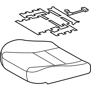 Lexus 71072-76050-A8 Front Seat Cushion Cover Sub-Assembly, Left (For Separate Type)