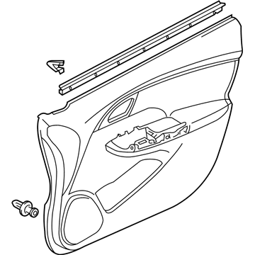 Honda 83530-TM8-A08ZC Lining, R. FR. Door *NH848L* (MEDIUM WARM GRAY)