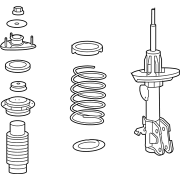 Acura 51602-STX-A54 Shock Absorber Assembly, Left Front