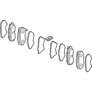 Honda 43022-S9A-A01 Pad Set, Rear