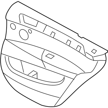 BMW 51-42-7-370-081 Door Lining Leather Rear Left