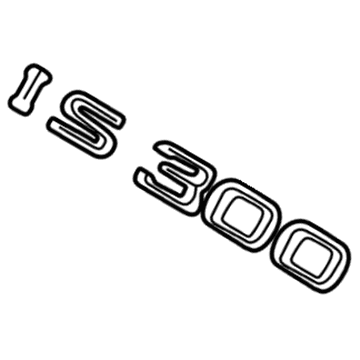 Lexus 75443-53030 Back Door Name Plate, No.3