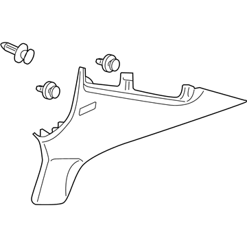 Honda 84130-SNE-A11ZB Garnish Assy., R. RR. Pillar *YR327L* (PEARL IVORY)