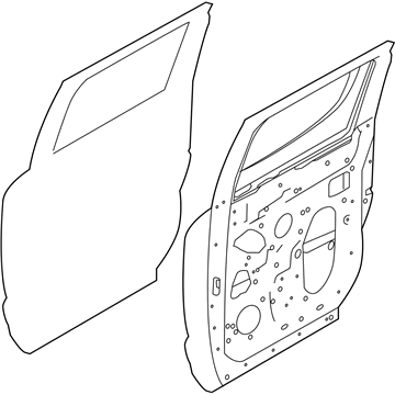 Nissan 82100-9FV0A Door Assy-Rear, RH