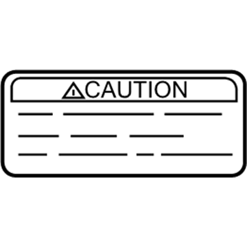 Nissan K9060-1A45B Label-Caution, Spoiler