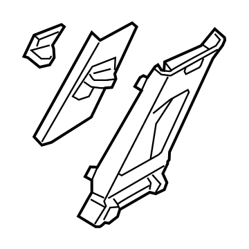 Hyundai 85830-CW000-NNB TRIM ASSY-CTR PILLAR UPR LH