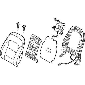 Hyundai 88300-F2580-XFL Back Assembly-Front Seat, LH