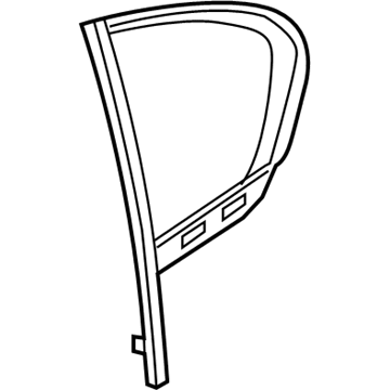 BMW 51-35-7-381-347 Side Window, Green, Fixed, Door, Rear Left