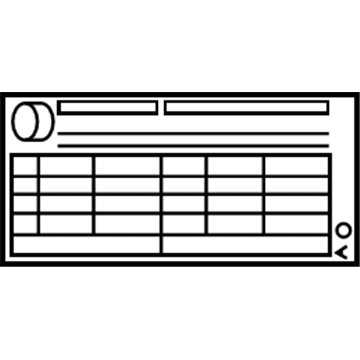 Lexus 42661-24340 Label, Tire Pressure