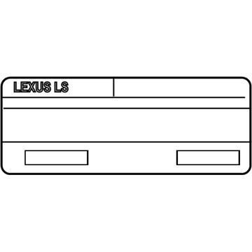Lexus 11298-31F80 Label, Emission Control