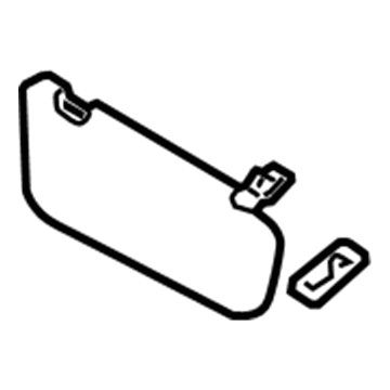 Kia 852012F58087AS Sunvisor Assembly, Lh