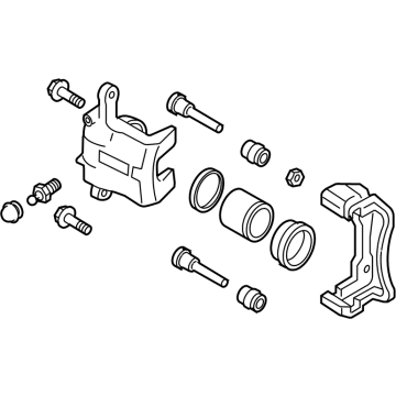 Nissan 41011-6LE1A CALIPER ASSY-FRONT LH, W/O PAD & SHIM