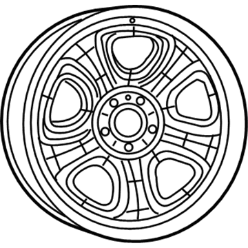 Mopar 4895425AE Black Steel Wheel