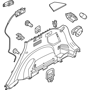 Kia 85740P1200WK TRIM ASSY-LUGGAGE SI