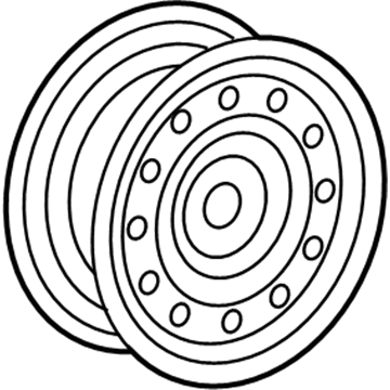 GM 9593549 Wheel Rim Assembly, 15X6 *Black