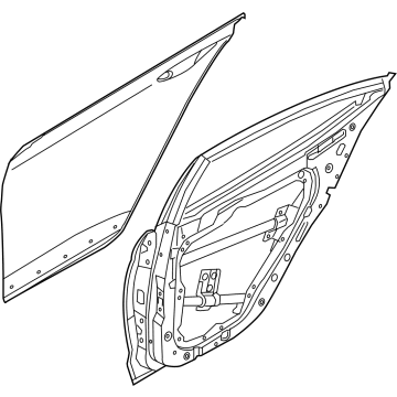 Hyundai 77003-GI101 PANEL ASSY-REAR DOOR,LH