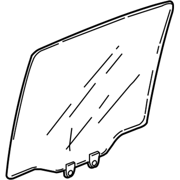 Honda 73400-S9V-305 Glass Assy., R. RR. Door (Green) (PPG)