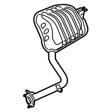 Hyundai 28711-D2510 Muffler Assy-Rear, Rh