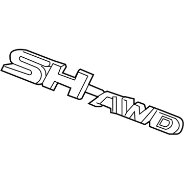 Acura 75743-TY3-A01 Emblem Set, Rear (Sh-Awd)