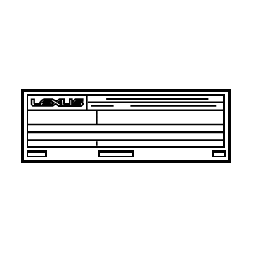 Lexus 11298-24081 Label, Emission Cont