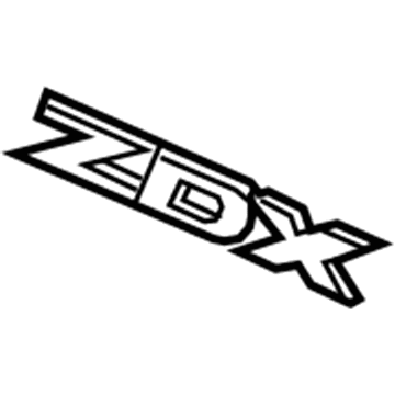 Acura 75722-SZN-A00 Emblem, Rear (Zdx)