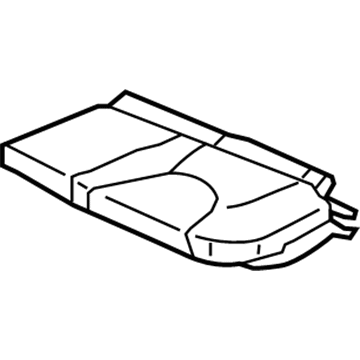 Honda 82537-TK6-A01ZA Pad & Trim, L. RR. Seat Cushion *NH719L* (KIRABI BLACK)