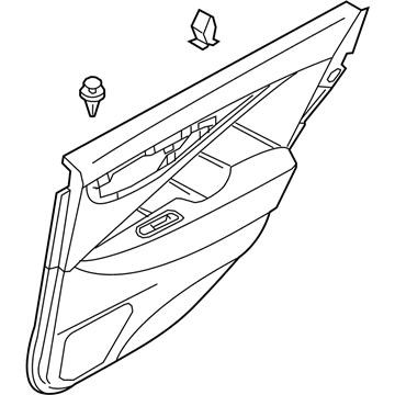 Infiniti 82900-4GH8A Finisher Assy-Rear Door, RH