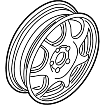 BMW 36-11-6-750-316 Emergency Wheel, Light Alloy