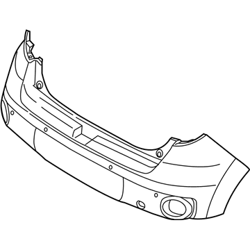 Kia 86611E4100 Rear Bumper Cover