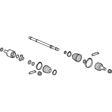 Honda 44306-T6Z-A01 Driveshaft Assembly, Driver Side